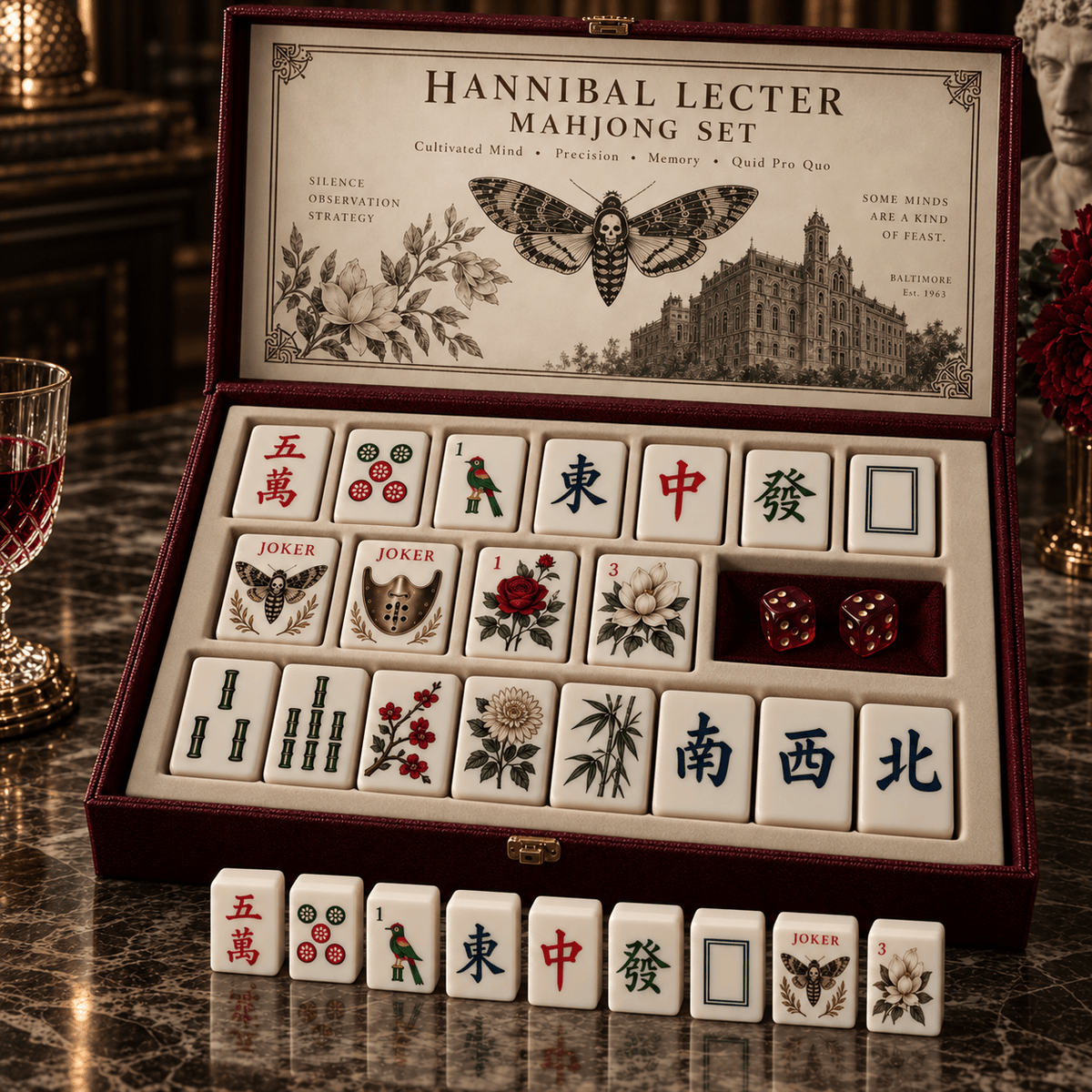 Premium HLBL Mahjong Tiles Set TNSM