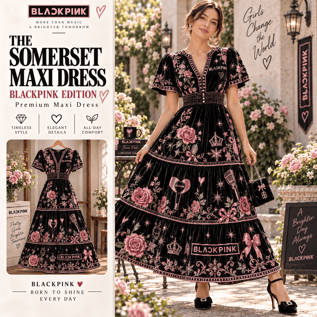 BLPK Premium Embroidered Velvet Maxi Dress PTKL