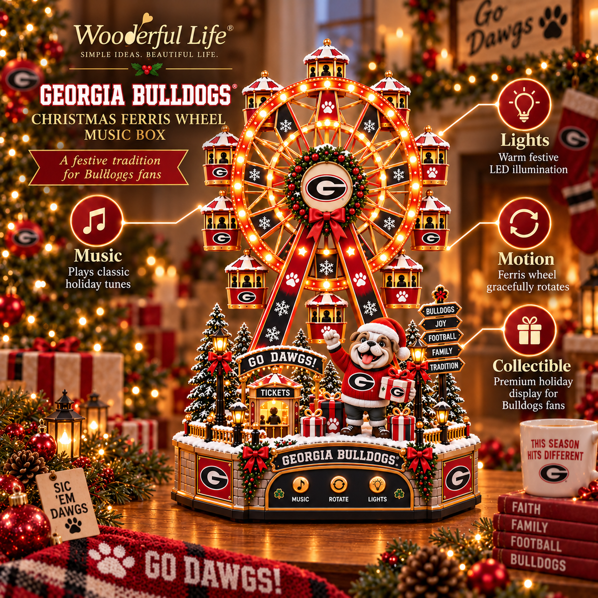 GGBD Premium Christmas Carousel Music Box BMD