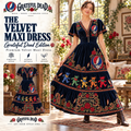 GRFD Premium Embroidered Velvet Maxi Dress PTKL