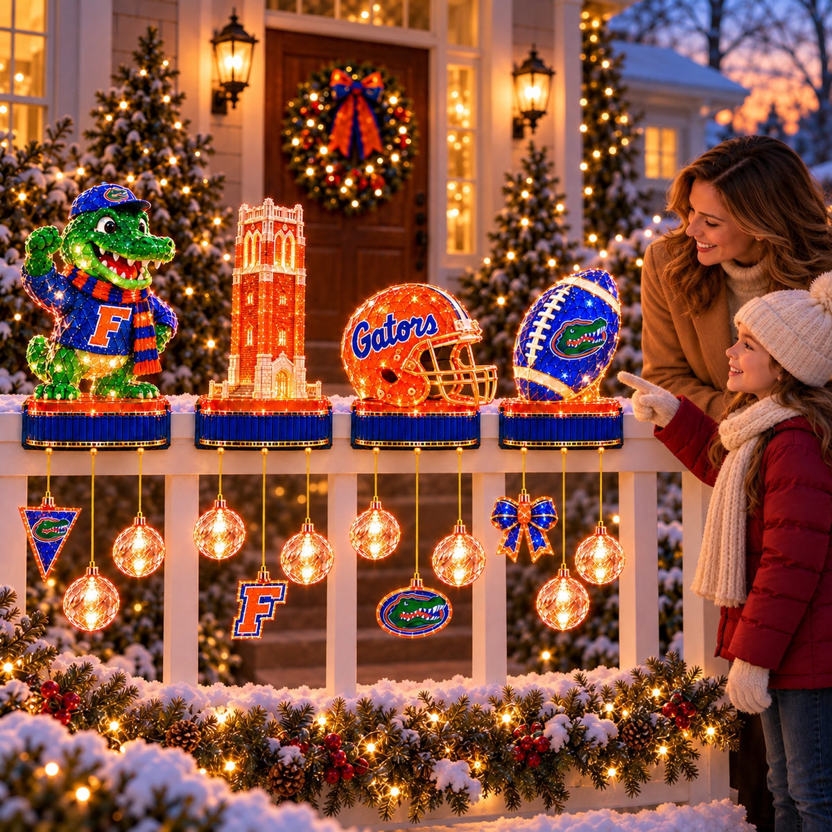 Premium FGT Outdoor Christmas Railing Ligh TTMH