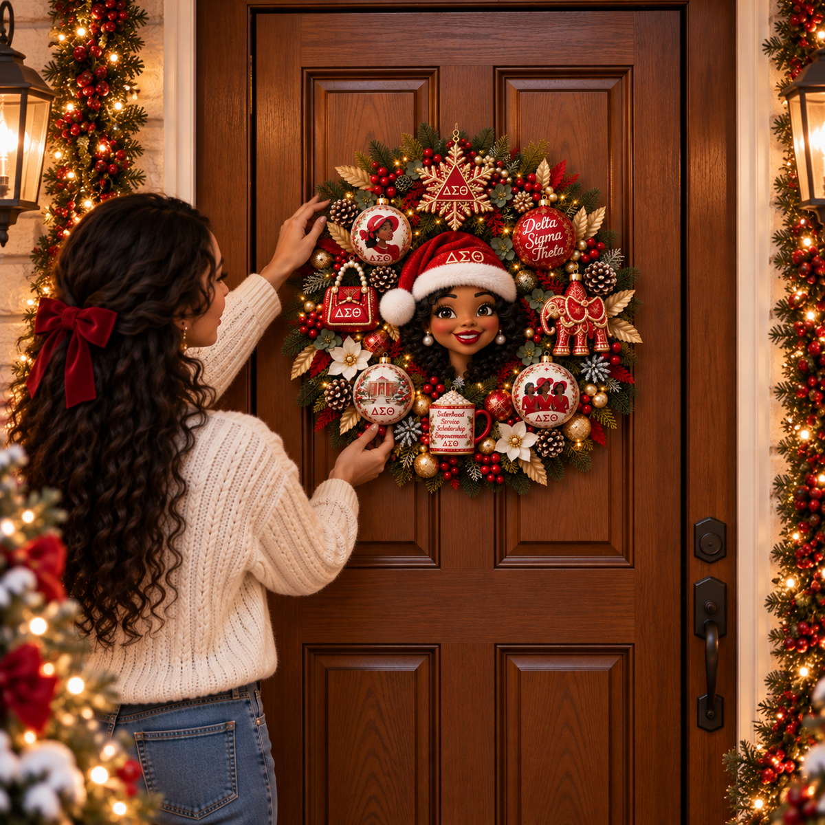 DST Premium Christmas Ornament Wreath NTTB