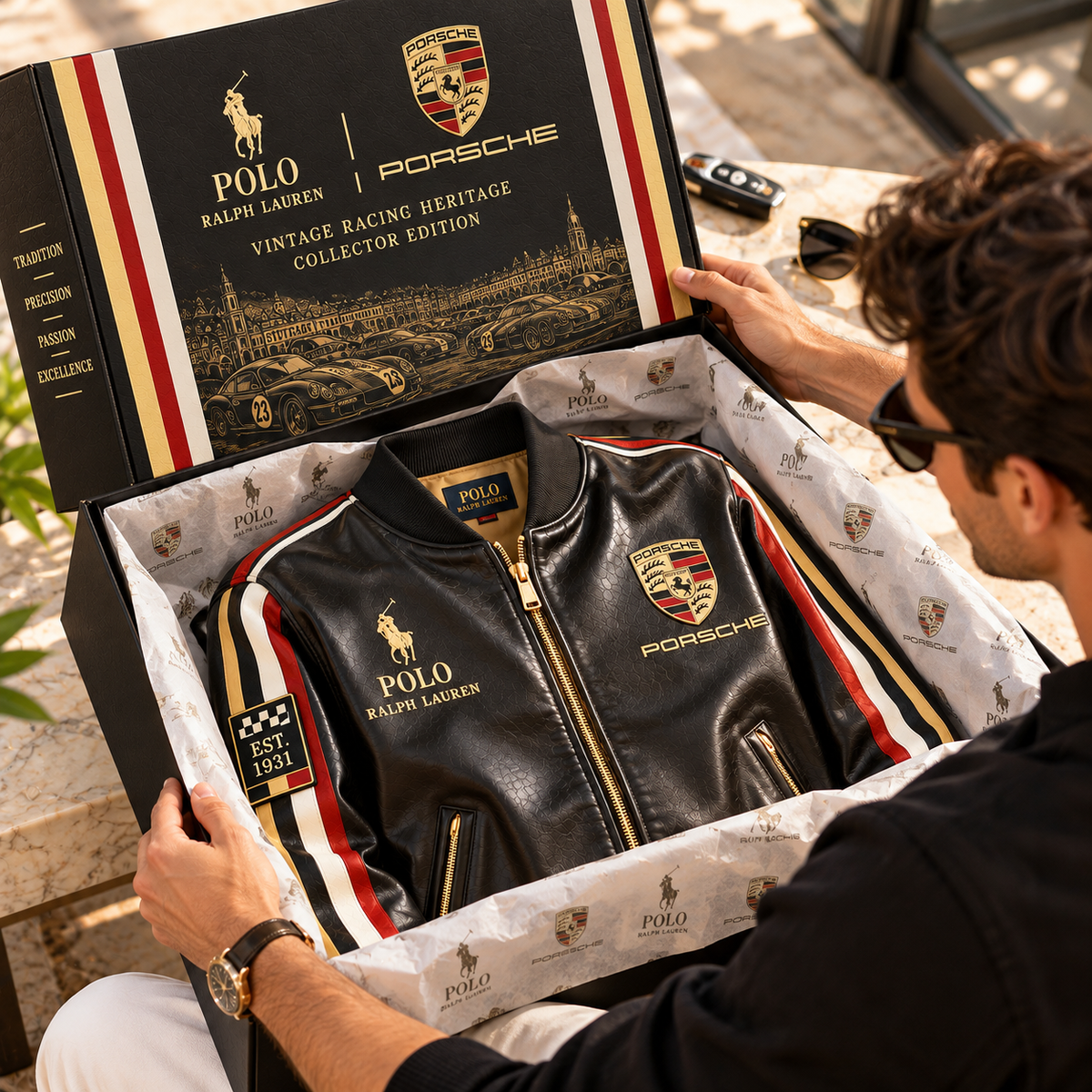 POCE PREMIUM LEATHER BOMBER JACKET NTNA