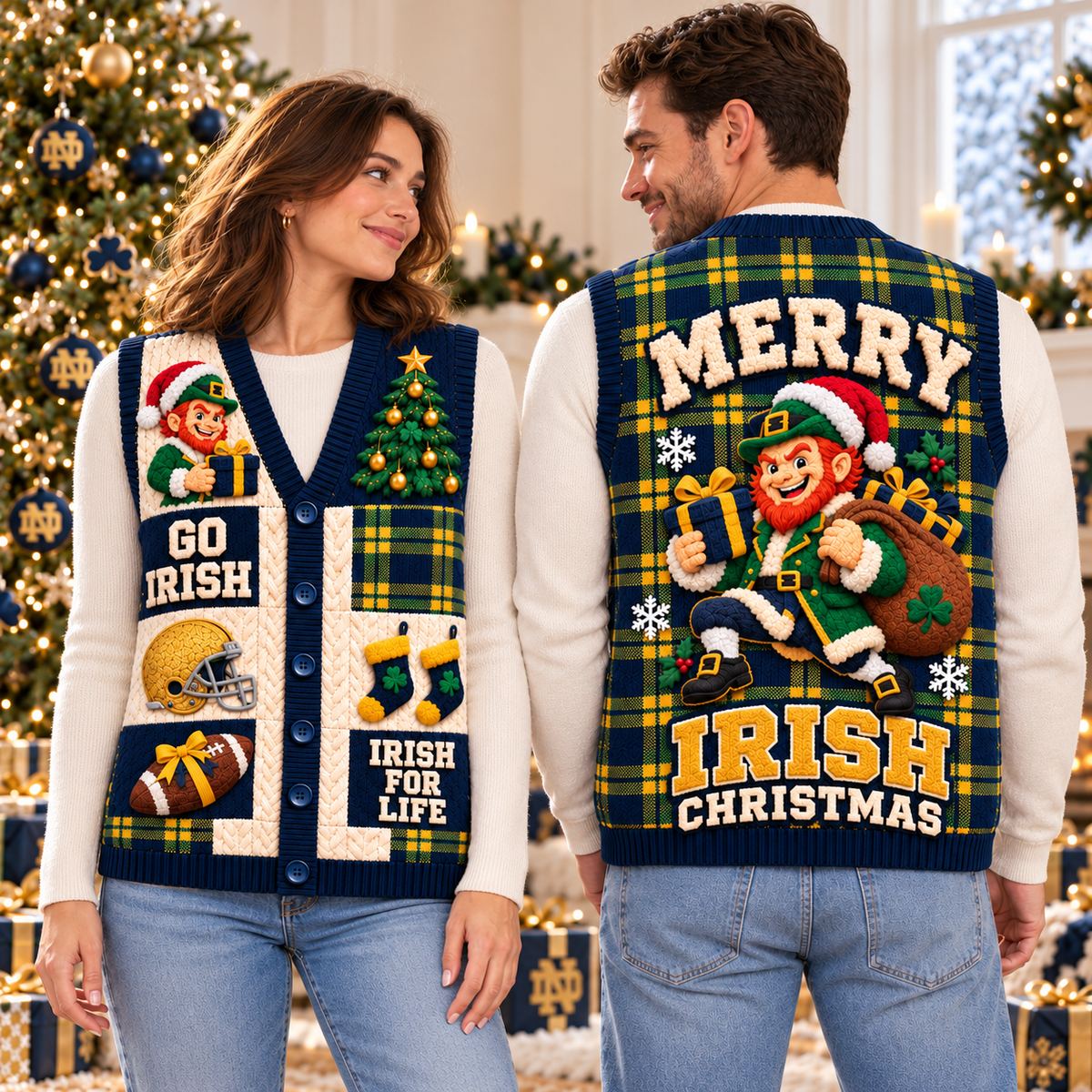 NDFI Premium Christmas Cardigan Vest TMH