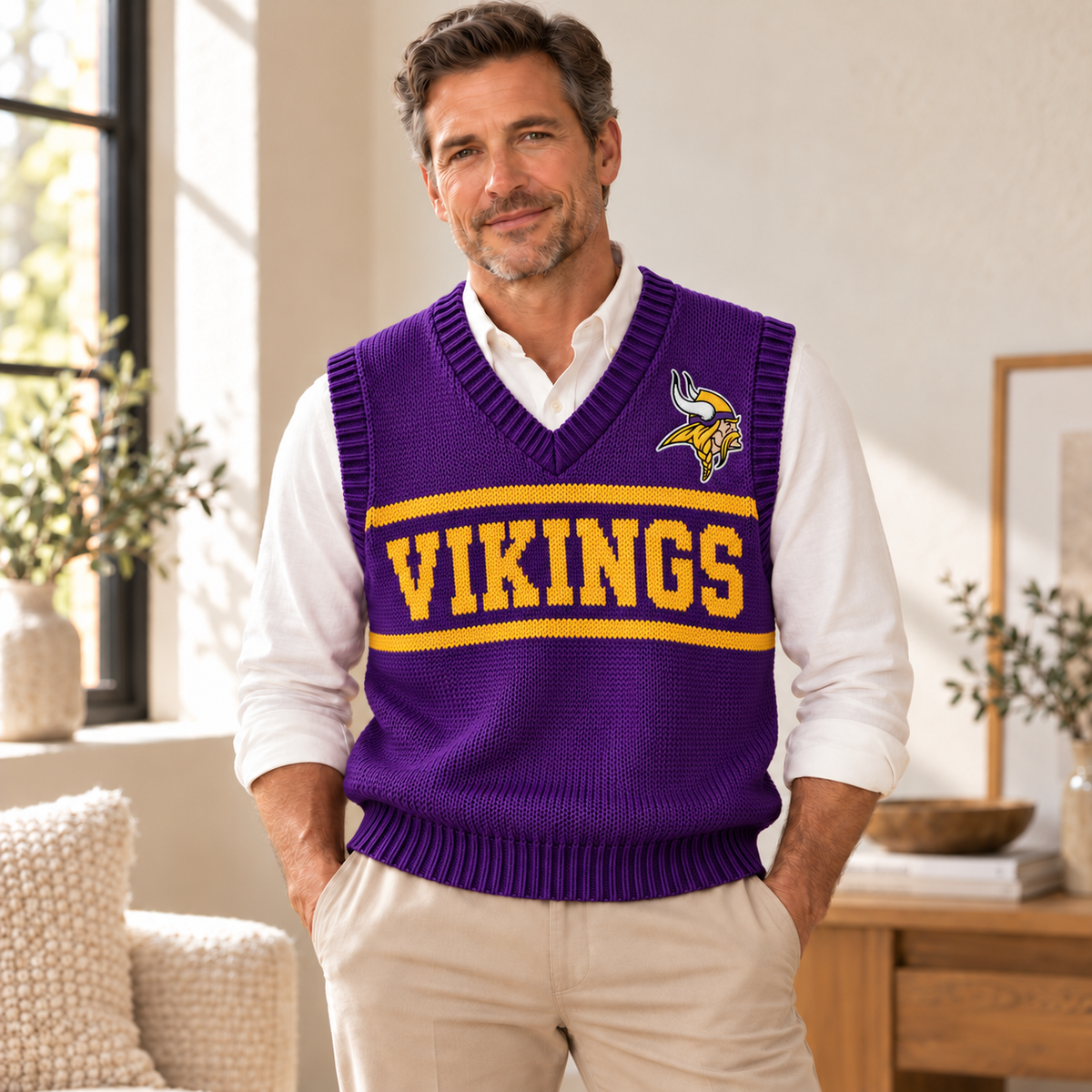 MNVK Premium V-Neck Knit Sweater Vest PNPA