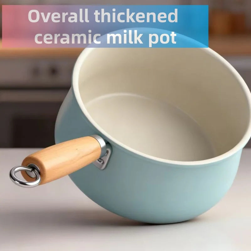 Milk pot non-stick pot small pot supplementary food pot instant noodles multi-person multi-function cooking integrated.