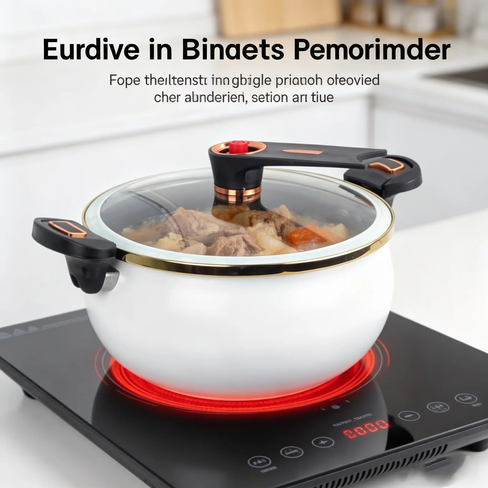 Enamel enamel soup pot household stew soup pot non-stick ear pot gas stove induction cooker universal large capacity.