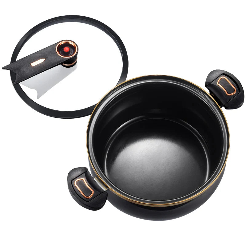 1 Piece of Fat Daddy Micro Pressure Cooker, 7L Large Capacity, 26cm, Suitable for Home Use, Multi-Functional Non-Stick Pot for Stewing and Cooking Soup, Compatible with Induction Cookers and Gas Stoves