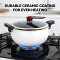 Enamel enamel soup pot household stew soup pot non-stick ear pot gas stove induction cooker universal large capacity.